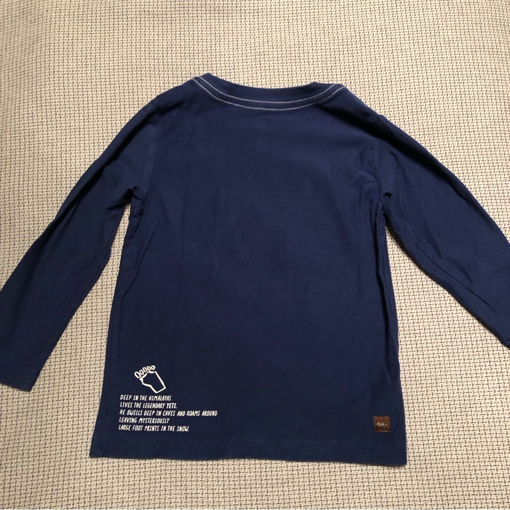 Tea Collection Yeti Snowboarder long sleeve tee  - size 4 boys t-shirt - Picture 3 of 5